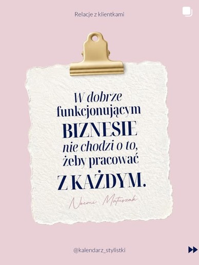 kalendarz stylistki